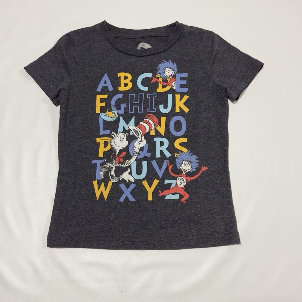 2020 Dr. Seuss ABC Alphabet Cat in the Hat Thing 1 and 2 Shirt Unisex Size 5T